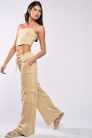 Wide Leg Cargo Pants with Pockets